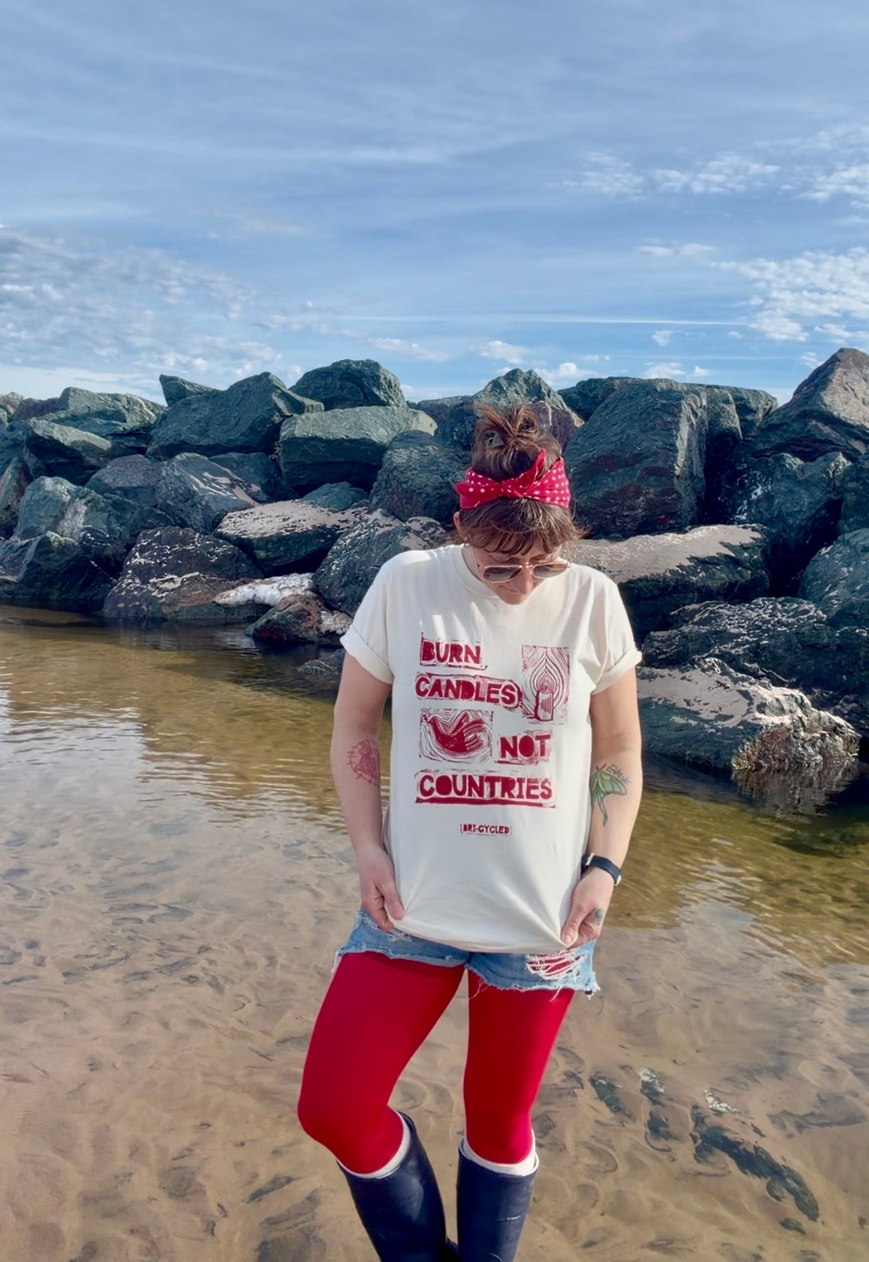"Burn Candles, Not Countries" 100% Organic Cotton T-shirt